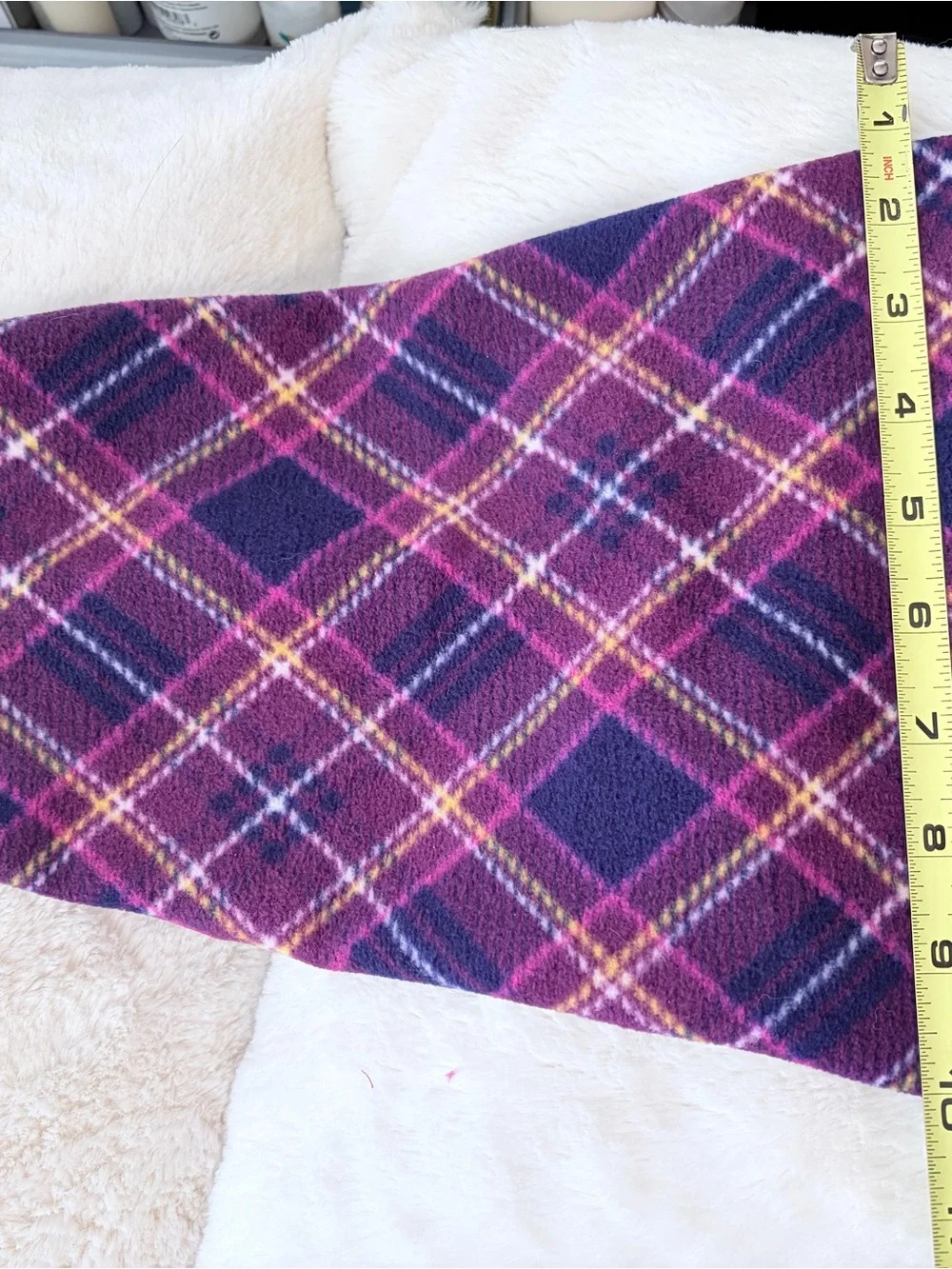 Goldpaw stretch fleece mulberry plaid, dog, size 10